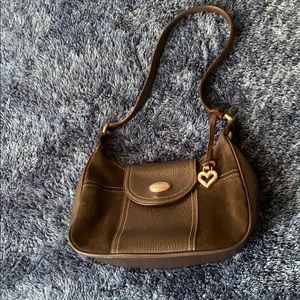 Brighton Chocolate Brown Suede Leather Hobo Purse